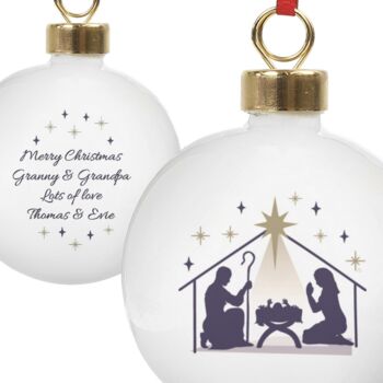 Personalised Nativity Bauble, 3 of 3