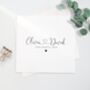 Minimalist Personalised Wedding Congratulations Card, thumbnail 2 of 2