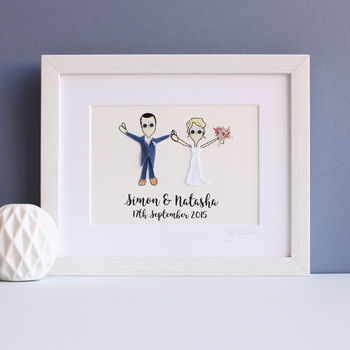 Personalised Couple Cotton Anniversary Embroidered Art, 5 of 12