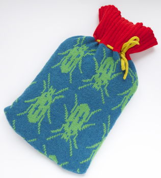 Beetle Knitted Hot Water Bottle Cover, 2 of 9