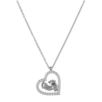 Heart Mum Pendant Plated Silver Necklace, 5 of 7