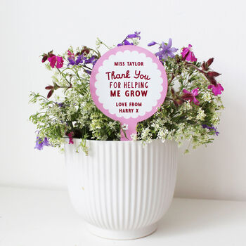 Thank You For Helping Me Grow Personalised Plant Marker, 2 of 5