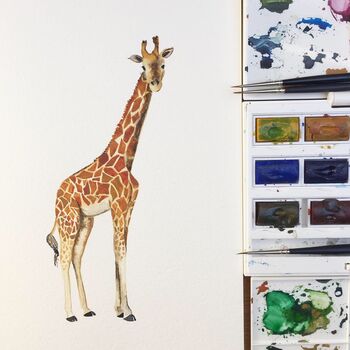 Giraffe Hand Painted Greetings Card, 3 of 4