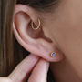 Petite Gemstone Stud Earrings In Gold Vermeil, thumbnail 2 of 5