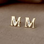 9ct Gold Initial Earrings, thumbnail 3 of 6