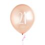 Five Rose Gold 21st Birthday Party Balloons, thumbnail 2 of 2