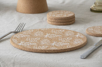 Cork Placemats And Coasters | Pinecones, 10 of 10