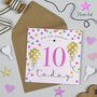 Balloon Brights 10th Birthday Card, thumbnail 1 of 1
