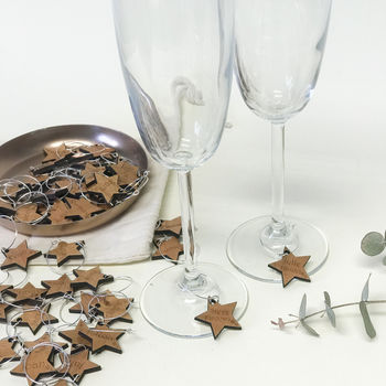 Personalised Five Star Wine Glass Charms, 5 of 8