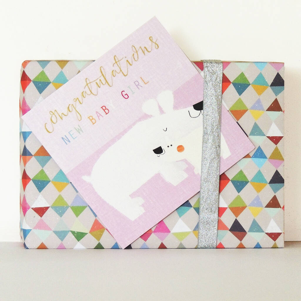 Baby Girl Polar Bears Card By Kali Stileman Publishing 