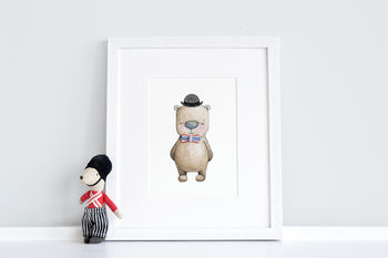 Personalised Children's London Gent Bear Picture, 4 of 8