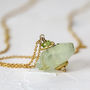 Green Prehnite Necklace In Silver Or Gold, thumbnail 1 of 11
