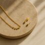 Tiny Diamond Nugget Stud Earrings, thumbnail 3 of 5