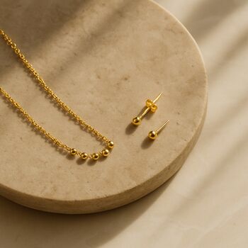 Tiny Diamond Nugget Stud Earrings, 3 of 5