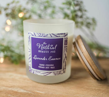 Lavender Essence Hand Poured Soy Candle, 4 of 4
