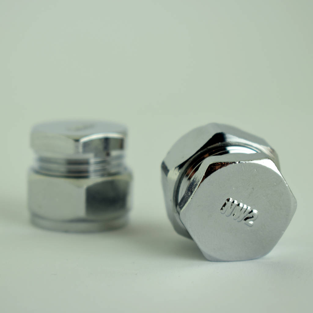 Chrome Industrial Bolted Knob By Proper Copper Design