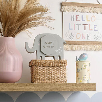 Personalised My First Elephant Money Box New Baby Gift, 6 of 6