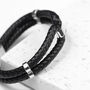 Personalised Men's Infinity Dual Leather Bracelet, thumbnail 10 of 12