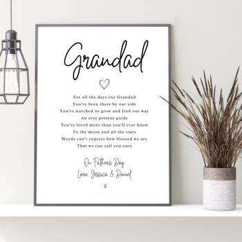 Personalised Print For Grandad, Birthday Gift, 2 of 7