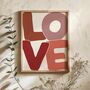 Love Print | Typography Wall Art, thumbnail 1 of 4