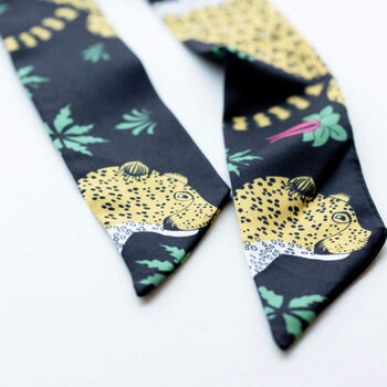Cheetah Print Slim Tie, 3 of 9