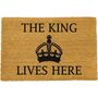 The Royal King Lives Here Doormat, thumbnail 2 of 2