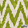 Green Zig Zag Silk Ikat Velvet Cushion Cover 40x60cm, thumbnail 4 of 6