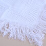 Personalised White Christening Shawl With Cross, thumbnail 6 of 6