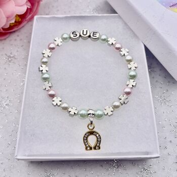 Personalised Horse Bracelet Horse Lover Gift For Girls, 9 of 12