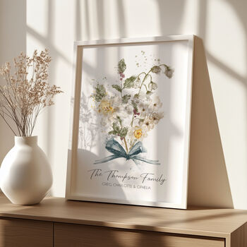 Watercolour Family Birth Month Flower Print, 2 of 7