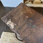 Vintage Brown Leather Monogrammed Suitcase, thumbnail 4 of 10