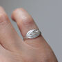 Silver Olive Branch Signet Ring, thumbnail 8 of 9