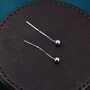 Minimalist Ball Threaders Earrings In Sterling Silver, thumbnail 6 of 11