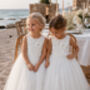Fern In Ivory White ~ Flower Girl Dress, thumbnail 1 of 8