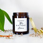 Personalised 21st Birthday Soy Wax Candle Gift Choice Of Fragrance, thumbnail 3 of 10