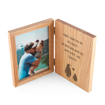 Personalised Father's Day Penguin Book Photo Frame, 5 of 5