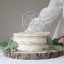 Personalised Geometric Wood Wedding Cake Topper, thumbnail 2 of 5