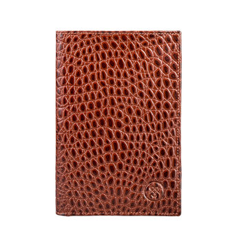 Mens Leather Long Jacket Wallet.'The Pianillo Croco', 3 of 11