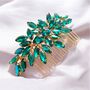 Emerald Green Hair Comb, thumbnail 1 of 5