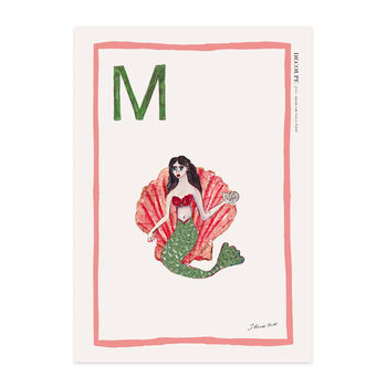 'M' For Mermaid Alphabet Limited Edition Print, 2 of 5