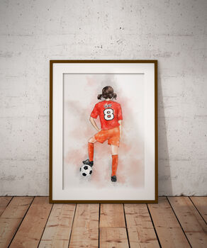 Personalised Girls Football Art Print, 2 of 10
