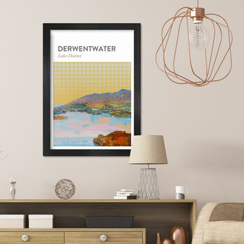 Derwentwater Abstract Lake District Poster, 2 of 3
