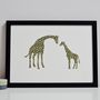 Giraffe Mother And Baby Picture, thumbnail 1 of 7