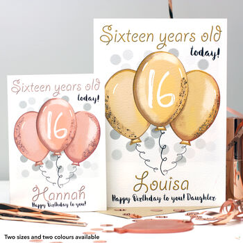 Personalised Balloons Relation 13th Birthday Card, 4 of 10