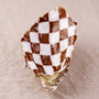 Hand Painted Brown Oyster Shell Trinket Dish, thumbnail 4 of 5
