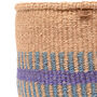Huduma: Purple And Blue Stripe Woven Storage Basket, thumbnail 7 of 9