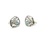 Handmade Blue Topaz Flow Stud Earrings, thumbnail 6 of 9