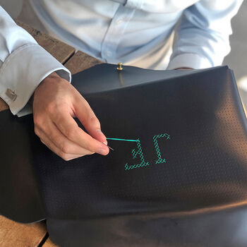 Stitch Your Design Laptop Sleeve In Vegan Leather, 10 of 12