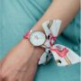 Handmade White Swan Cloth Women Wristwatch, thumbnail 2 of 6