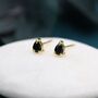 Extra Tiny Black Droplet Cz Stud Earrings, thumbnail 5 of 9